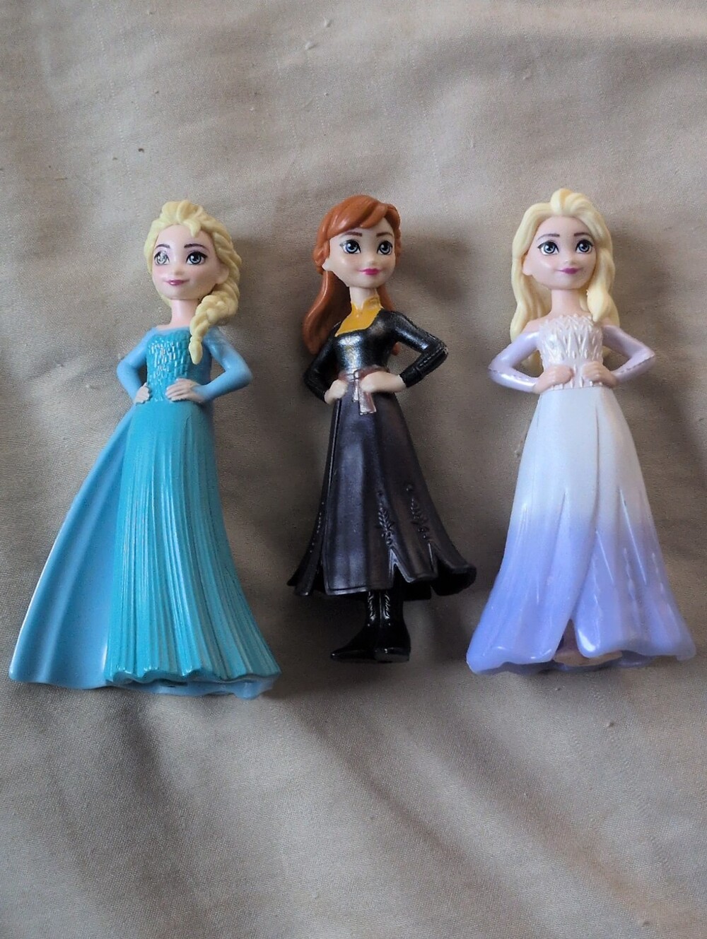 Disney Frozen Figures Lot Of 3 Anna And Elsa Dolls 2023 Mattel